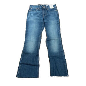 J. Crew 9"‎ Billie Demi Boot Crop Jeans Mid Rise Denim Dark Wash Size 24 NEW